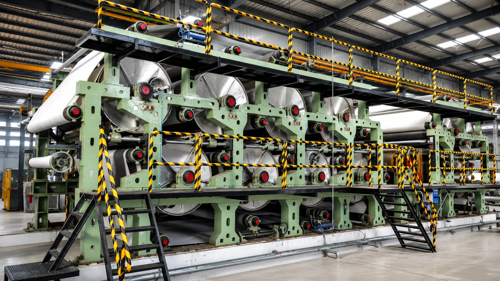 Paper mill dryer section shown for dryer roll bearing review