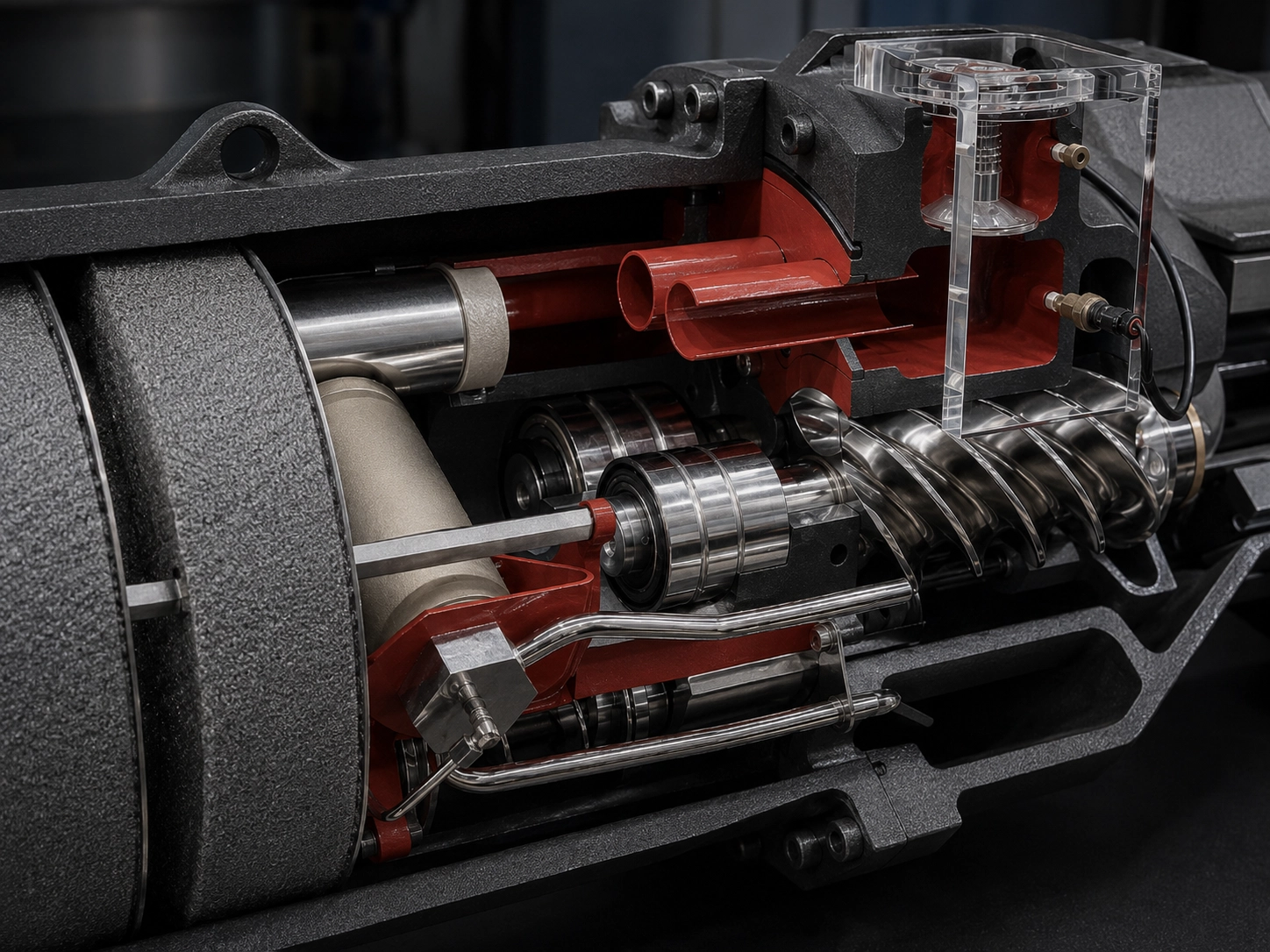 Industrial compressor skid shown for compressor bearing application review