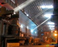 Steel factory production line shown for steel mill bearing application review