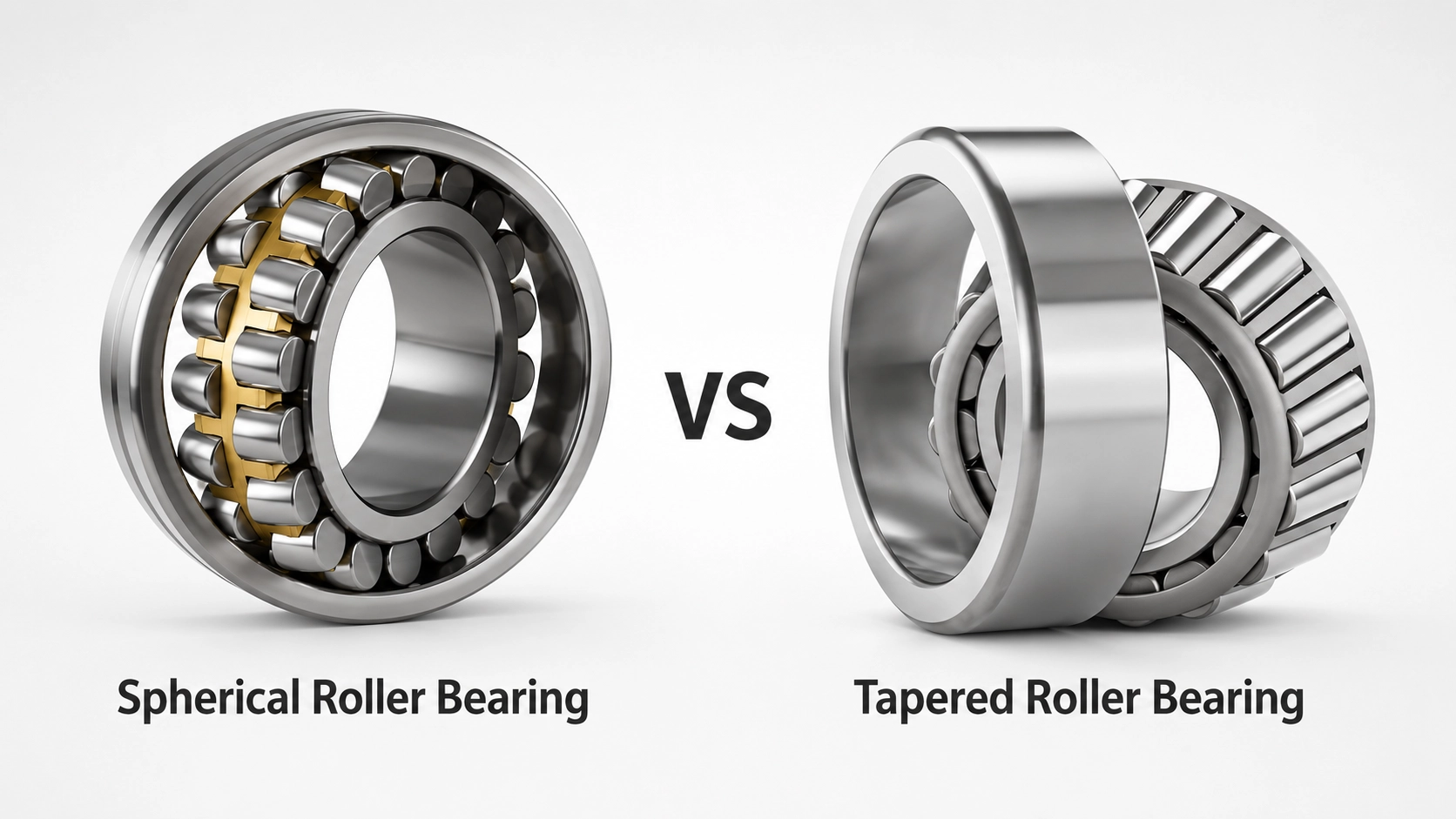 Illustration for Spherical Roller Bearing vs Tapered Roller Bearing: Selection Guide